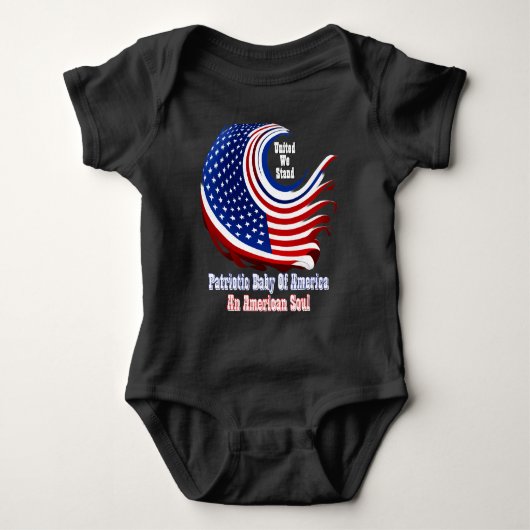 Simply Enspired Patriottische Amerikaanse Baby Romper (Voorkant)
