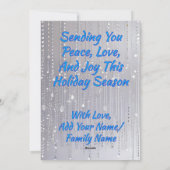 Simply Enspired Rhinestone Blue Ornament Feestdagenkaart (Achterkant)