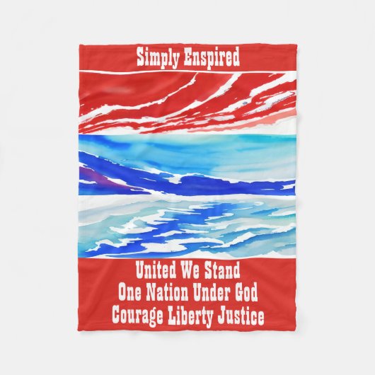 Simply Enspired United We Stand Fleece Deken (Voorkant)
