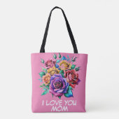 Simply Enspired waterkleur Rozen Canvas tas (Achterkant)