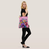 Simply Enspired waterkleur Rozen Canvas tas (Op model)