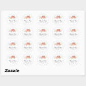 Simply Floral Dank u Trouwstickers Ronde Sticker (Vel)
