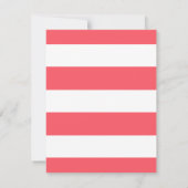 Simply Floral & Stripes bruiloft uitnodiging / kor (Achterkant)