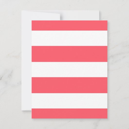 Simply Floral & Stripes bruiloft uitnodiging / kor (Achterkant)