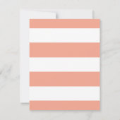 Simply Floral & Stripes bruiloft uitnodiging / per (Achterkant)