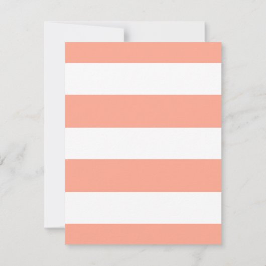 Simply Floral & Stripes bruiloft uitnodiging / per (Achterkant)