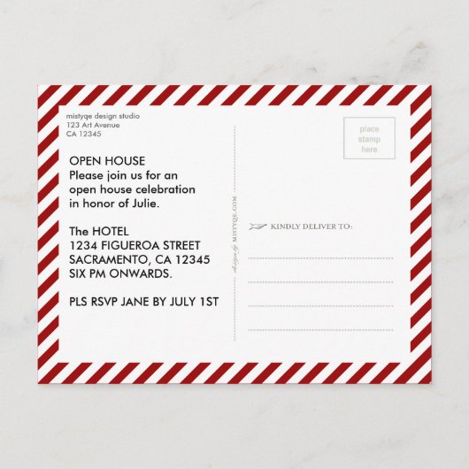 Simply Genius 4 foto Afstuderen Briefkaart (Achterkant)