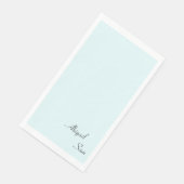 Simply Icy Blue Custom Wedding Guest Servet (Hoek)