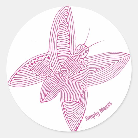 Simply Mazes Butterfly Maze Sticker (Voorkant)