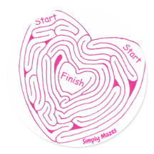 Simply Mazes Heart Maze Sticker