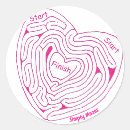 Simply Mazes Heart Maze Sticker