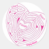 Simply Mazes Heart Maze Sticker (Voorkant)