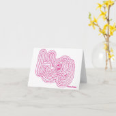 Simply Mazes "Hey" Maze Wenskaart Kaart (Gele Bloem)