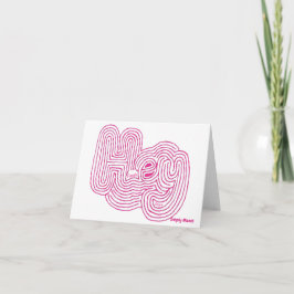 Simply Mazes "Hey" Maze Wenskaart Kaart
