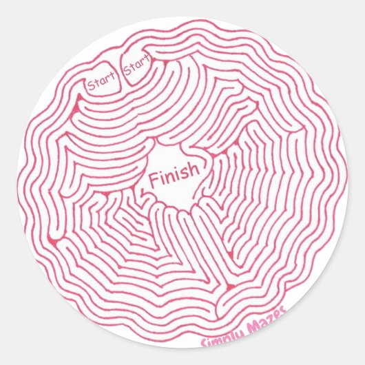 Simply Mazes Spin Web Maze Sticker (Voorkant)