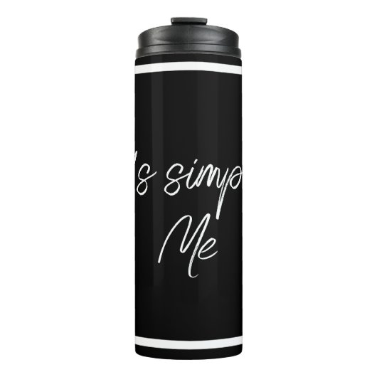 Simply Me – Elegante Zwarte Geïsoleerde Fles (Voorkant)