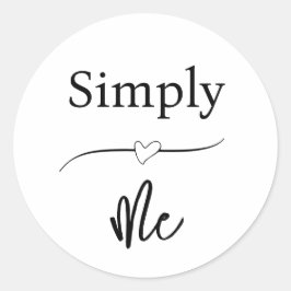 Simply Me Minimalist Ronde Sticker