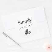 Simply Me Minimalist Ronde Sticker (Envelop)