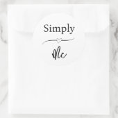 Simply Me Minimalist Ronde Sticker (Tas)