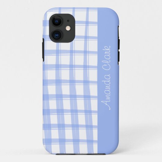 Simply Modern Blue Lattice Design Case-Mate iPhone Case (Achterkant)