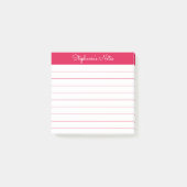 Simply Modern Cherry Red Personalized Lined Post-it® Notes (Voorkant)