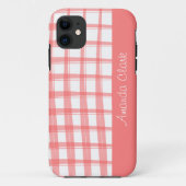Simply Modern Red Lattice Design Case-Mate iPhone Case (Achterkant)