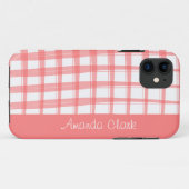 Simply Modern Red Lattice Design Case-Mate iPhone Case (Achterkant (horizontaal))