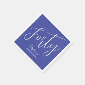 Simply Modern Script Lavendel Paarse 40e Verjaarda Servet (Hoek)