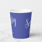 Simply Modern Script Lavendel Paarse 70e Verjaarda Papieren Bekers (Links)