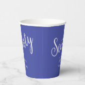 Simply Modern Script Lavendel Paarse 70e Verjaarda Papieren Bekers (Rechts)