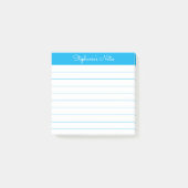 Simply Modern Sky Blue Personalized Lined Post-it® Notes (Voorkant)