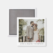 Simply Modern Wedding Photo Card Magneet (Voorkant / Achterkant)