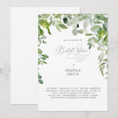 Simply Organic Greenery Bruidsfeest Kaart (Voorkant / Achterkant)