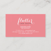 Simply Pink Lash Salon Foto Visitekaartje (Achterkant)