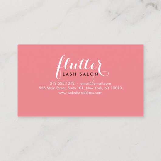 Simply Pink Lash Salon Loyalty Punch Kaart (Achterkant)