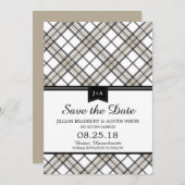 Simply Plaid | Bewaar de datum Save The Date (Voorkant / Achterkant)