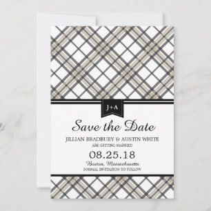 Simply Plaid   Bewaar de datum Save The Date