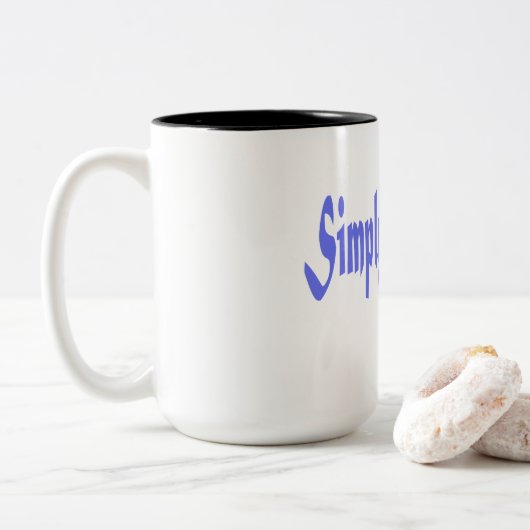Simply Powerful Quote Mug Tweekleurige Koffiemok (Met donut)