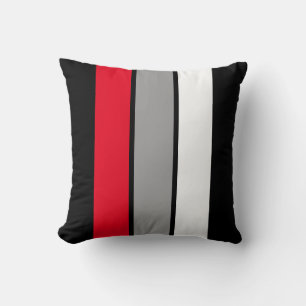 Simply Red 3 Streep 16" Vierkante Worp Kussen