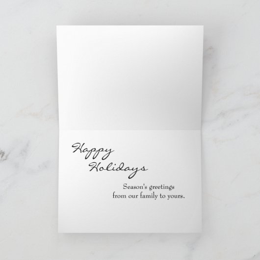 Simply Snowflakes Art Custom Photo Lijst Feestdagen Kaart (Binnen)