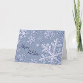 Simply Snowflakes Art Custom Photo Lijst Feestdagen Kaart (Voorkant)