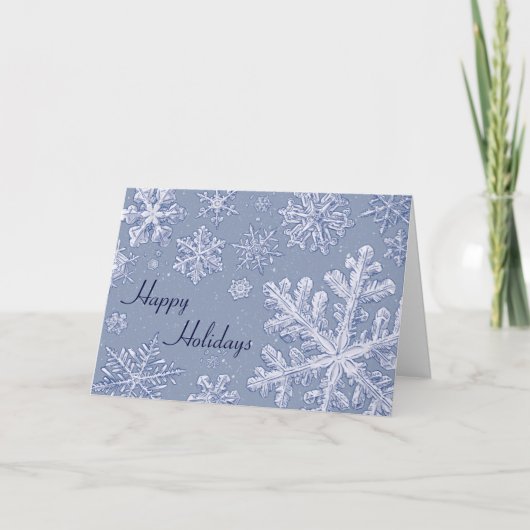 Simply Snowflakes Art Custom Photo Lijst Feestdagen Kaart (Voorkant)