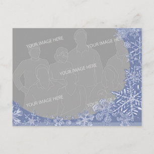 Simply Snowflakes Art Gepersonaliseerde foto Lijst Briefkaart