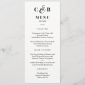 Simply Splendid BEWERKBAAR KLEUR Bruiloft Menu Kaa (Voorkant)