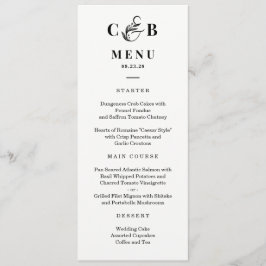 Simply Splendid BEWERKBAAR KLEUR Bruiloft Menu Kaa