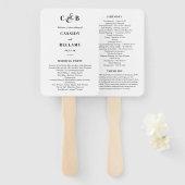 Simply Splendid BEWERKBAAR KLEUR bruiloft programm Handwaaier (Voorkant en achterkant)