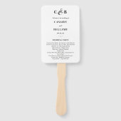 Simply Splendid BEWERKBAAR KLEUR bruiloft programm Handwaaier (Voorkant)