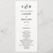 Simply Splendid BEWERKBAAR KLEUR bruiloft programm Programmakaart (Voorkant)