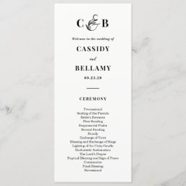 Simply Splendid BEWERKBAAR KLEUR bruiloft programm Programmakaart