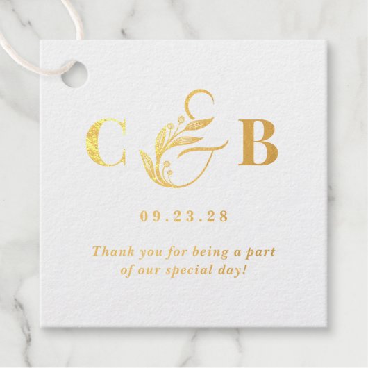 Simply Splendid ECHTE FOLIE bruiloft gunst Labels (Voorkant)